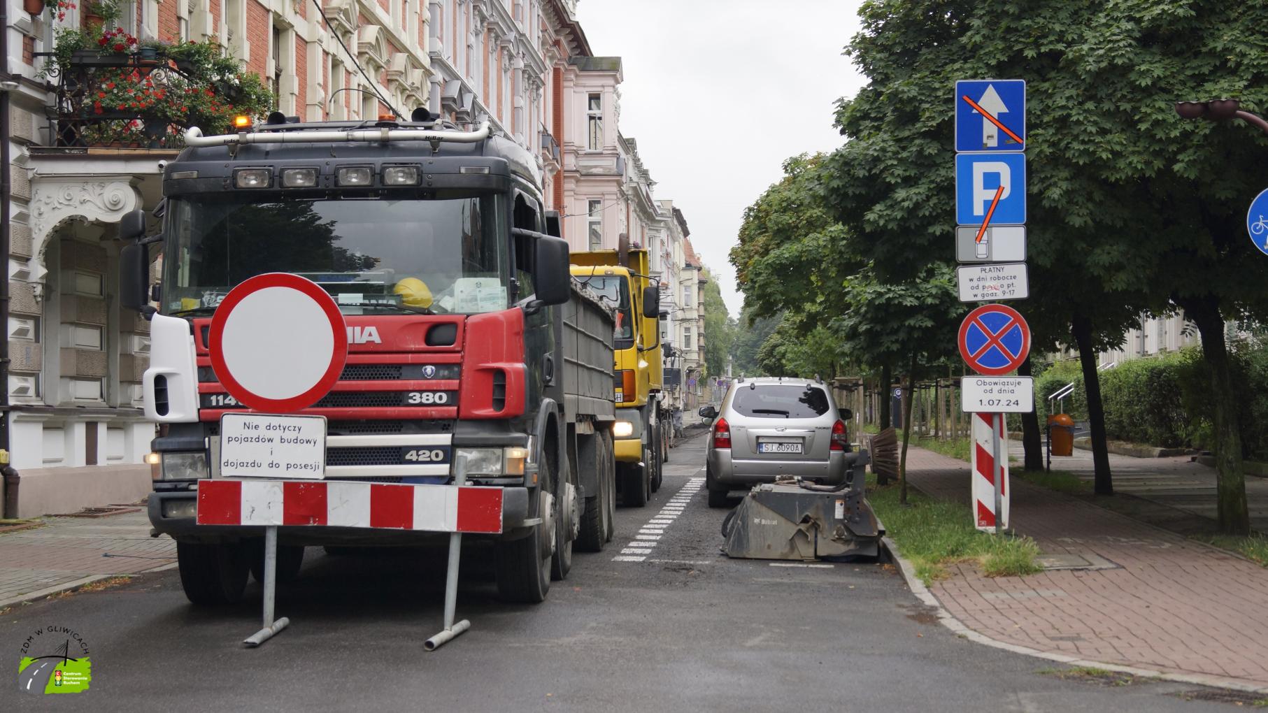 Gliwice: Ruszył remont Korfantego. Na Bienka ustawiane jest już oznakowanie tymczasowe